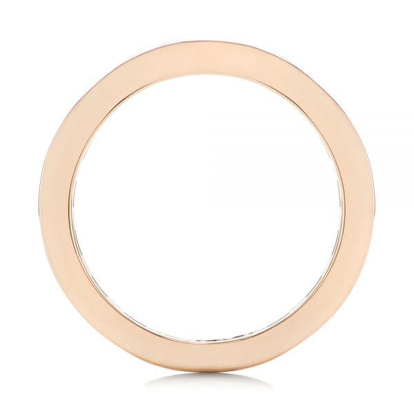 14k Rose Gold 14k Rose Gold Baguette Diamond Wedding Band - Front View - 105294