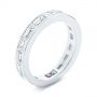  Platinum Platinum Baguette Diamond Wedding Band - Three-Quarter View -  105294 - Thumbnail