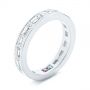 18k White Gold 18k White Gold Baguette Diamond Wedding Band - Three-Quarter View -  105294 - Thumbnail