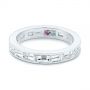 14k White Gold 14k White Gold Baguette Diamond Wedding Band - Flat View -  105294 - Thumbnail