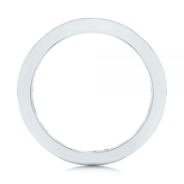 14k White Gold 14k White Gold Baguette Diamond Wedding Band - Front View - 105294