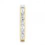 18k Yellow Gold Baguette Diamond Wedding Band - Side View -  105294 - Thumbnail