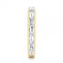 18k Yellow Gold Baguette Diamond Wedding Band - Side View -  105294 - Thumbnail