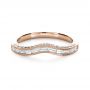 14k Rose Gold 14k Rose Gold Baguette Diamond Women's Wedding Band - Flat View -  1147 - Thumbnail