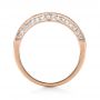 18k Rose Gold 18k Rose Gold Baguette Diamond Women's Wedding Band - Front View -  1147 - Thumbnail