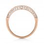 18k Rose Gold 18k Rose Gold Baguette Diamond Women's Wedding Band - Front View -  1147 - Thumbnail