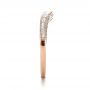 18k Rose Gold 18k Rose Gold Baguette Diamond Women's Wedding Band - Side View -  1147 - Thumbnail