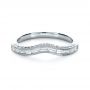 18k White Gold Baguette Diamond Women's Wedding Band - Flat View -  1147 - Thumbnail