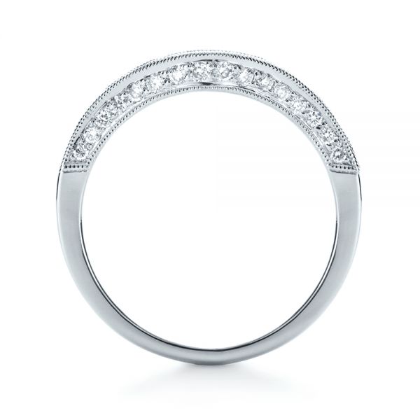  Platinum Platinum Baguette Diamond Women's Wedding Band - Front View -  1147