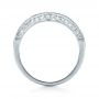 14k White Gold 14k White Gold Baguette Diamond Women's Wedding Band - Front View -  1147 - Thumbnail