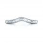 14k White Gold 14k White Gold Baguette Diamond Women's Wedding Band - Top View -  1147 - Thumbnail