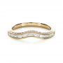 18k Yellow Gold 18k Yellow Gold Baguette Diamond Women's Wedding Band - Flat View -  1147 - Thumbnail