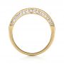 14k Yellow Gold 14k Yellow Gold Baguette Diamond Women's Wedding Band - Front View -  1147 - Thumbnail