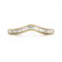 18k Yellow Gold 18k Yellow Gold Baguette Diamond Women's Wedding Band - Top View -  1147 - Thumbnail