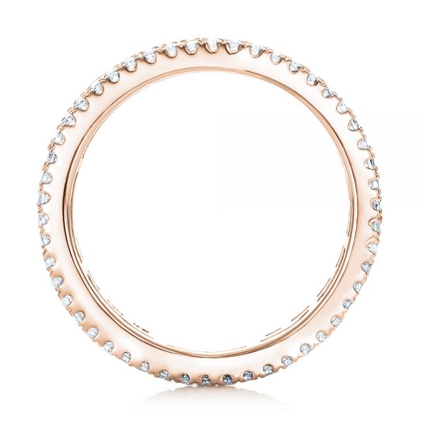 14k Rose Gold 14k Rose Gold Baguette And Round Diamond Eternity Band - Front View - 101311