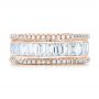 14k Rose Gold 14k Rose Gold Baguette And Round Diamond Eternity Band - Top View -  101311 - Thumbnail