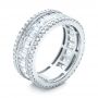  Platinum Platinum Baguette And Round Diamond Eternity Band - Three-Quarter View -  101311 - Thumbnail