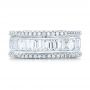 18k White Gold 18k White Gold Baguette And Round Diamond Eternity Band - Top View -  101311 - Thumbnail
