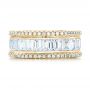 14k Yellow Gold 14k Yellow Gold Baguette And Round Diamond Eternity Band - Top View -  101311 - Thumbnail