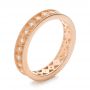 18k Rose Gold Bezel Set Diamond Stackable Eternity Band