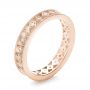 14k Rose Gold 14k Rose Gold Bezel Set Diamond Stackable Eternity Band - Three-Quarter View -  101918 - Thumbnail