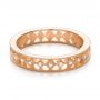 18k Rose Gold 18k Rose Gold Bezel Set Diamond Stackable Eternity Band - Flat View -  101917 - Thumbnail