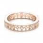 18k Rose Gold 18k Rose Gold Bezel Set Diamond Stackable Eternity Band - Flat View -  101918 - Thumbnail