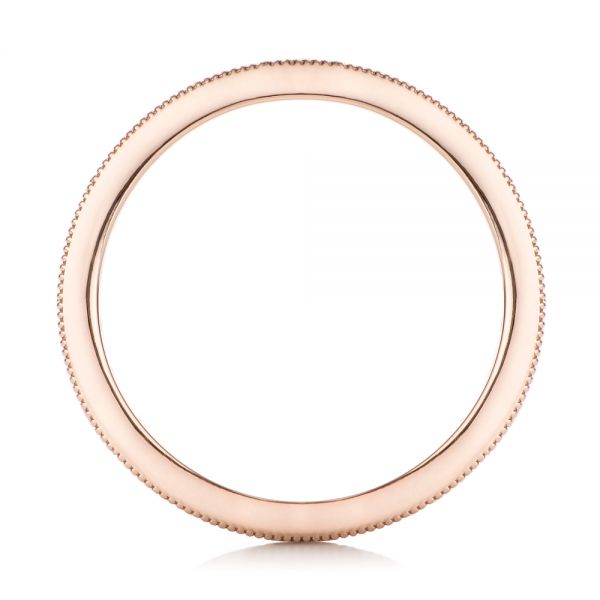 18k Rose Gold Bezel Set Diamond Stackable Eternity Band - Front View - 101916