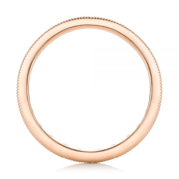 14k Rose Gold 14k Rose Gold Bezel Set Diamond Stackable Eternity Band - Front View - 101917