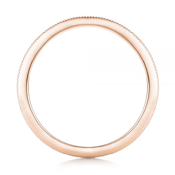 18k Rose Gold 18k Rose Gold Bezel Set Diamond Stackable Eternity Band - Front View - 101918