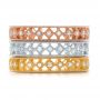 18k Rose Gold Bezel Set Diamond Stackable Eternity Band - Front View -  101916 - Thumbnail