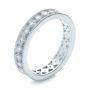 18k White Gold 18k White Gold Bezel Set Diamond Stackable Eternity Band - Three-Quarter View -  101916 - Thumbnail