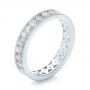  Platinum Platinum Bezel Set Diamond Stackable Eternity Band - Three-Quarter View -  101918 - Thumbnail