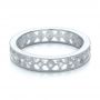 18k White Gold 18k White Gold Bezel Set Diamond Stackable Eternity Band - Flat View -  101917 - Thumbnail