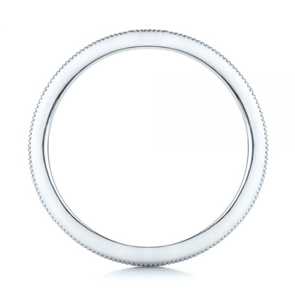 Platinum Platinum Bezel Set Diamond Stackable Eternity Band - Front View - 101916