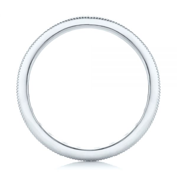 Platinum Platinum Bezel Set Diamond Stackable Eternity Band - Front View - 101917