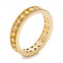 14k Yellow Gold 14k Yellow Gold Bezel Set Diamond Stackable Eternity Band - Three-Quarter View -  101916 - Thumbnail