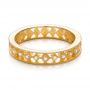 18k Yellow Gold Bezel Set Diamond Stackable Eternity Band - Flat View -  101917 - Thumbnail