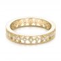 18k Yellow Gold 18k Yellow Gold Bezel Set Diamond Stackable Eternity Band - Flat View -  101918 - Thumbnail