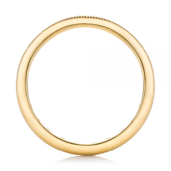 18k Yellow Gold Bezel Set Diamond Stackable Eternity Band - Front View - 101917