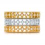 14k Yellow Gold 14k Yellow Gold Bezel Set Diamond Stackable Eternity Band - Front View -  101916 - Thumbnail