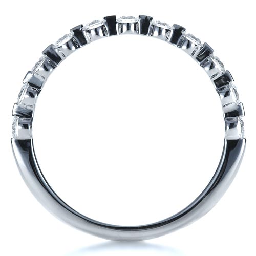  Platinum Platinum Bezel Set Diamond Women's Wedding Band - Front View -  1253 - Thumbnail