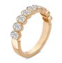 14k Rose Gold 14k Rose Gold Bezel Set Oval Diamond Band - Three-Quarter View -  108143 - Thumbnail