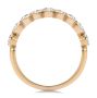 14k Rose Gold 14k Rose Gold Bezel Set Oval Diamond Band - Front View -  108143 - Thumbnail