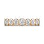 14k Rose Gold 14k Rose Gold Bezel Set Oval Diamond Band - Top View -  108143 - Thumbnail