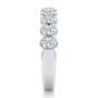 14k White Gold 14k White Gold Bezel Set Oval Diamond Band - Side View -  108143 - Thumbnail