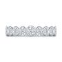 14k White Gold 14k White Gold Bezel Set Oval Diamond Band - Top View -  108143 - Thumbnail