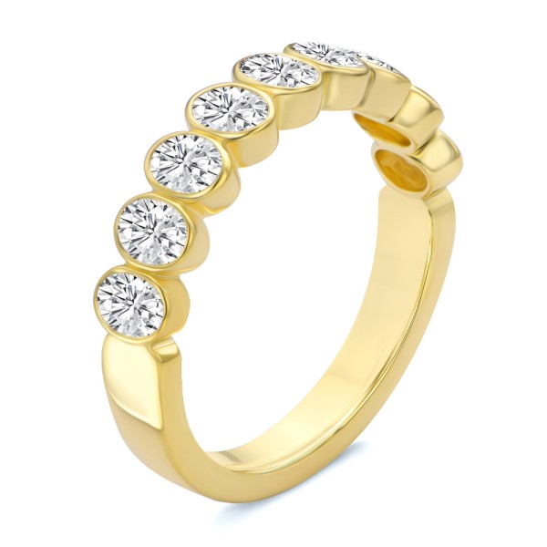 Bezel Set Oval Diamond Band - Image