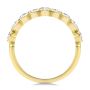 14k Yellow Gold Bezel Set Oval Diamond Band - Front View -  108143 - Thumbnail