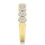 14k Yellow Gold Bezel Set Oval Diamond Band - Side View -  108143 - Thumbnail